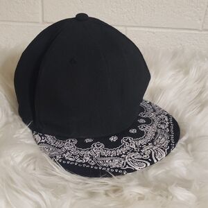 Black Paisley Cap